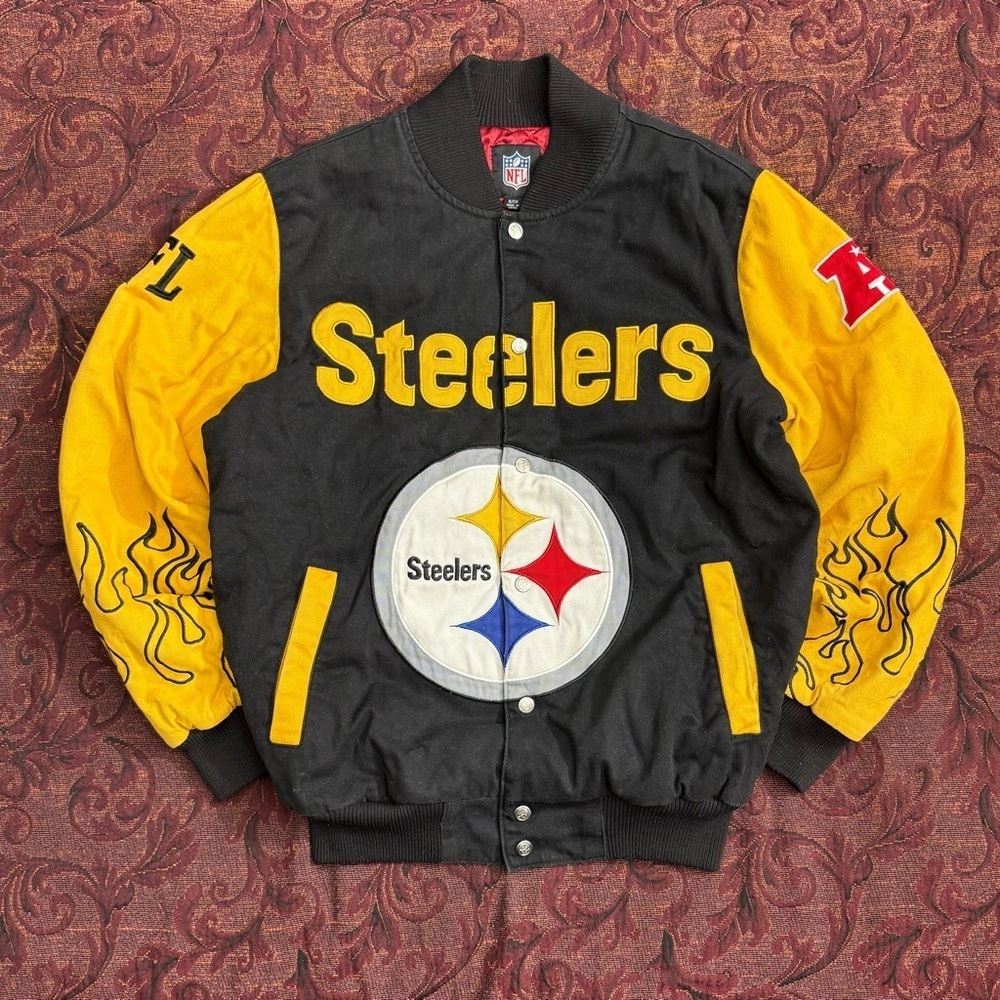 VTG Pittsburg Steelers NFL Flame Jacket